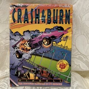 Epic Pinball CRASH & BURN PC Game Factory Sealed Box, Made In USA. Unopened 1995